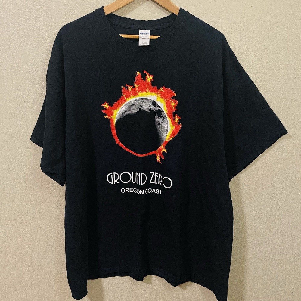 2017 Solar Eclipse Totality T-Shirt Ground Zero Oregon Graphic Front Back Sz 3XL